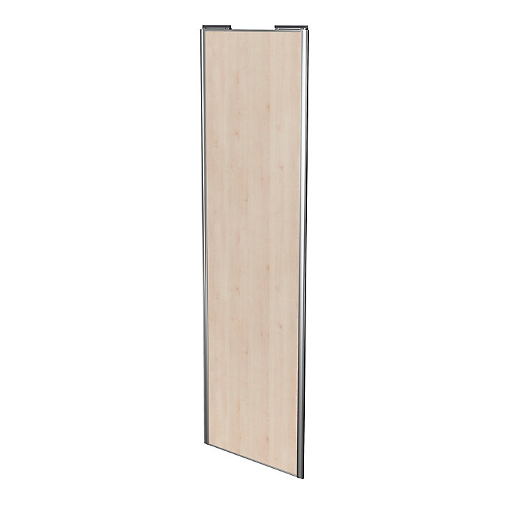 Porte de placard coulissante effet chêne clair profil gris GoodHome Arius H. 248,5 x L. 77.2 cm + amortisseurs