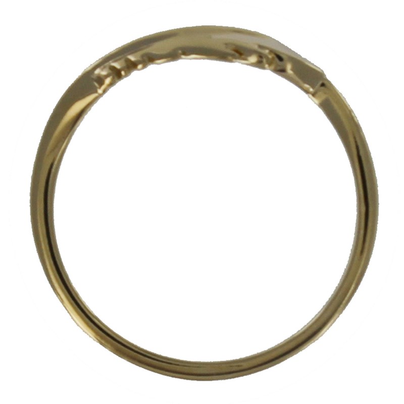 Bague Plaqué Or Plume d'Oiseau