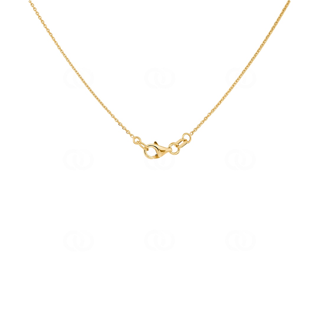 Collier mit Kreuzanhänger 750/18 K Gelbgold mit Diamanten 0.31 ct H/si