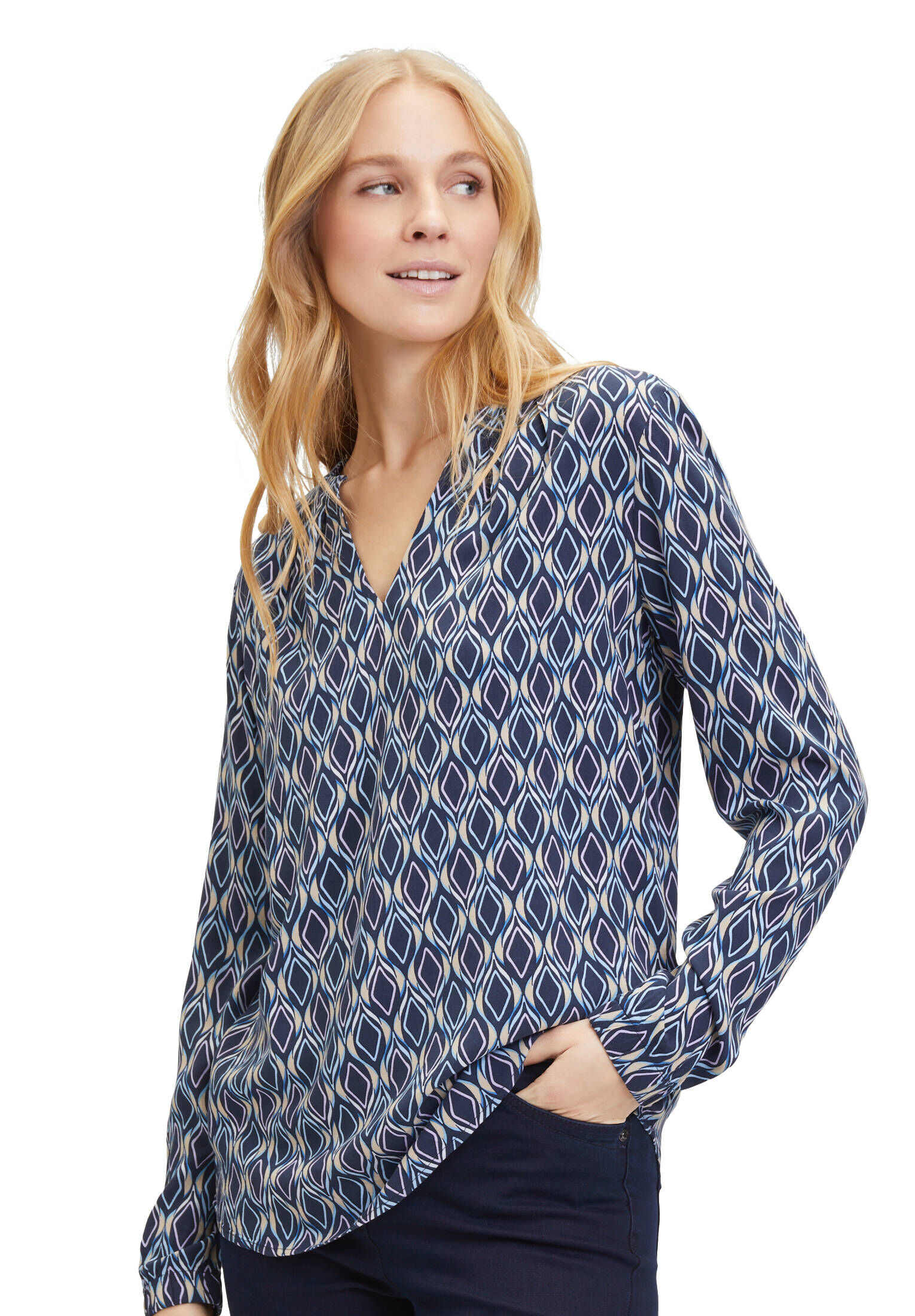 Betty Barclay| Damen Schlupfbluse mit Stehkragen