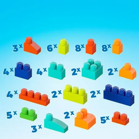 Mega Bloks Bausteinebeutel für Vorschulkinder mit Bausteinen aus pflanzlichen Rohstoffen