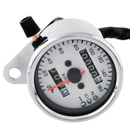 Compteur Brazoline chrome Universel - Gris