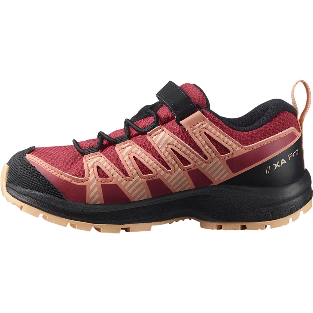 Salomon XA Pro V8 CSWP Wanderschuhe Kinder earth red black almon cream