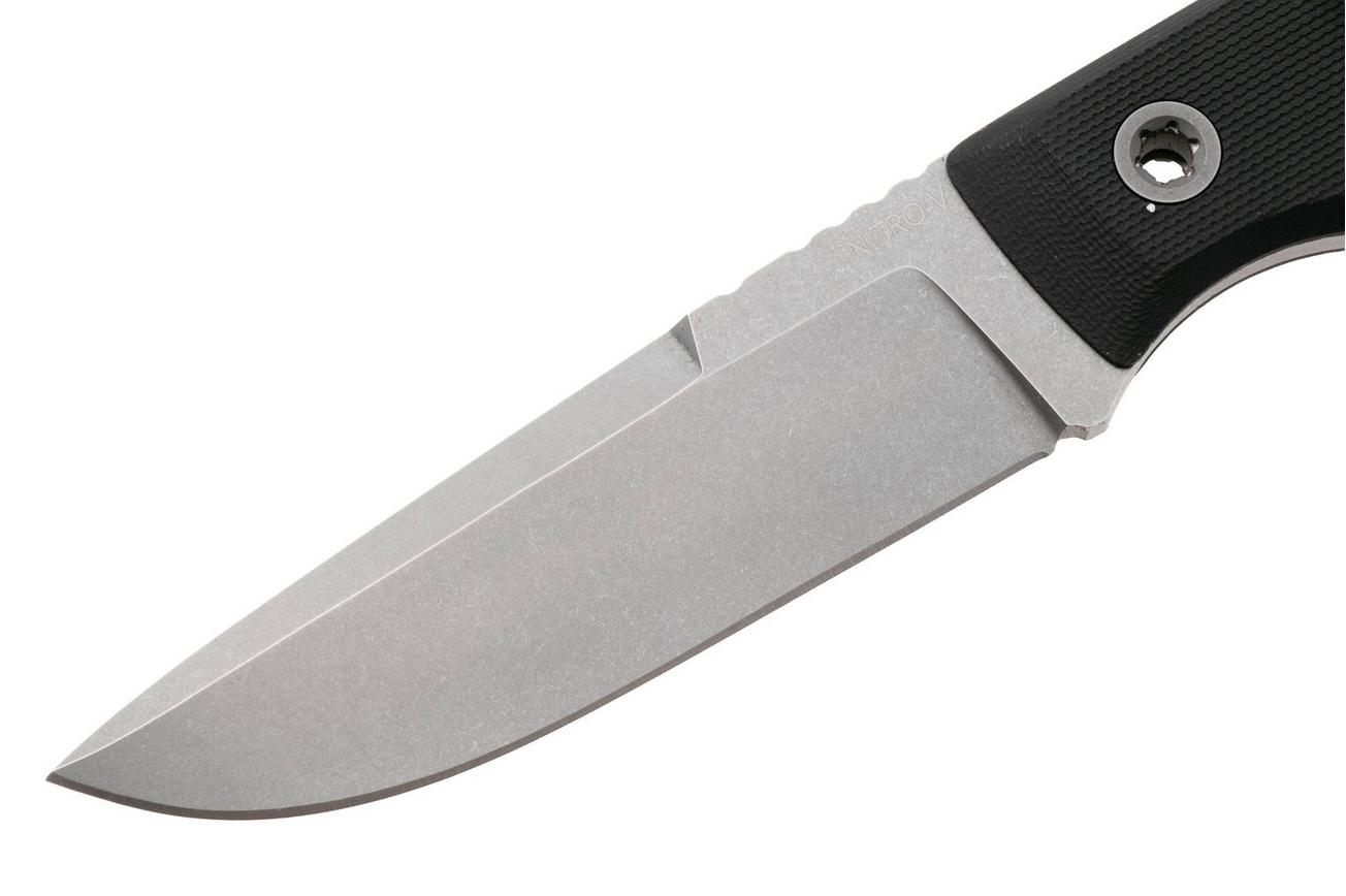 Big Idea Design USA Signal USA-SGN-BLC-NITROV, Stonewashed Nitro-V, Black G10 vaststaand mes