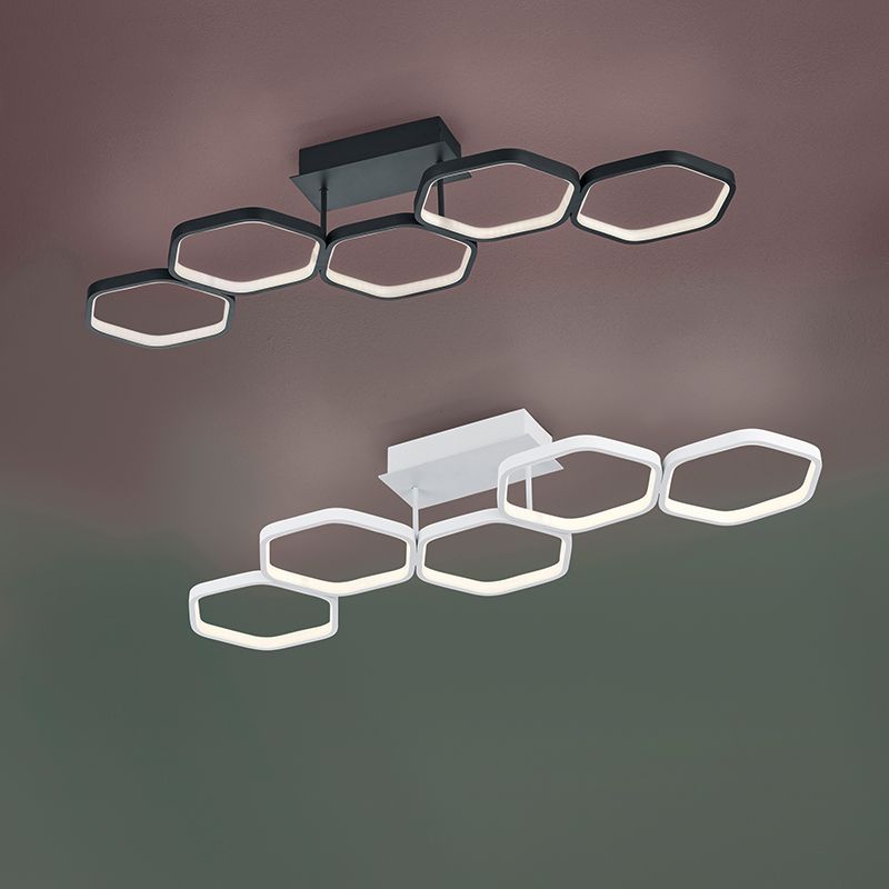 Plafondlamp grijs incl. LED 3-staps dimbaar - Jetse