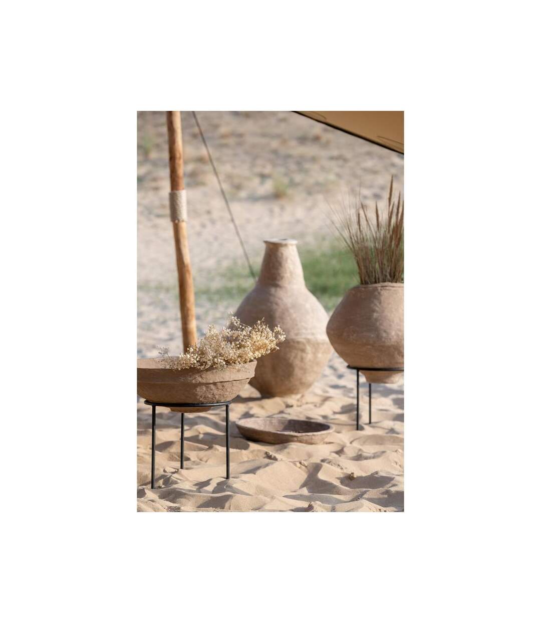 Paris Prix - Pot Déco Sur Pied chad 50cm Naturel