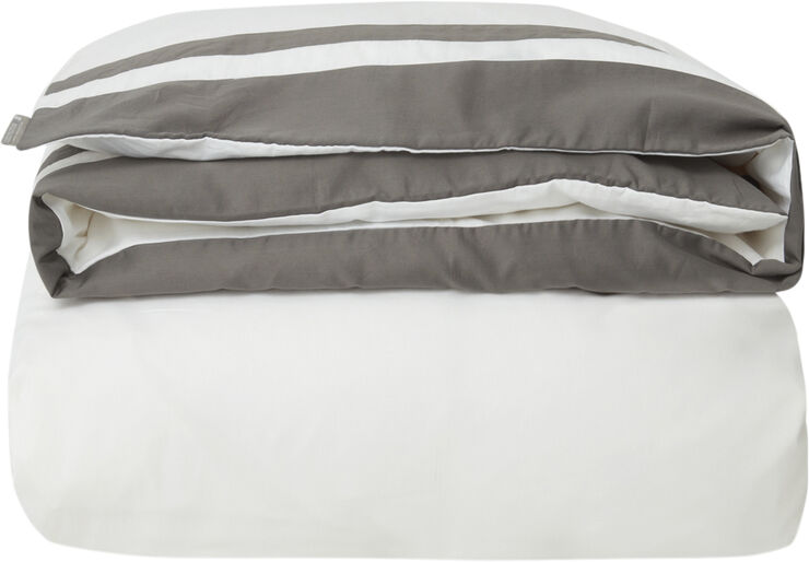 Lexington Hotel Sateen White/Charcoal Contrast Duvet Cover White/charcoal