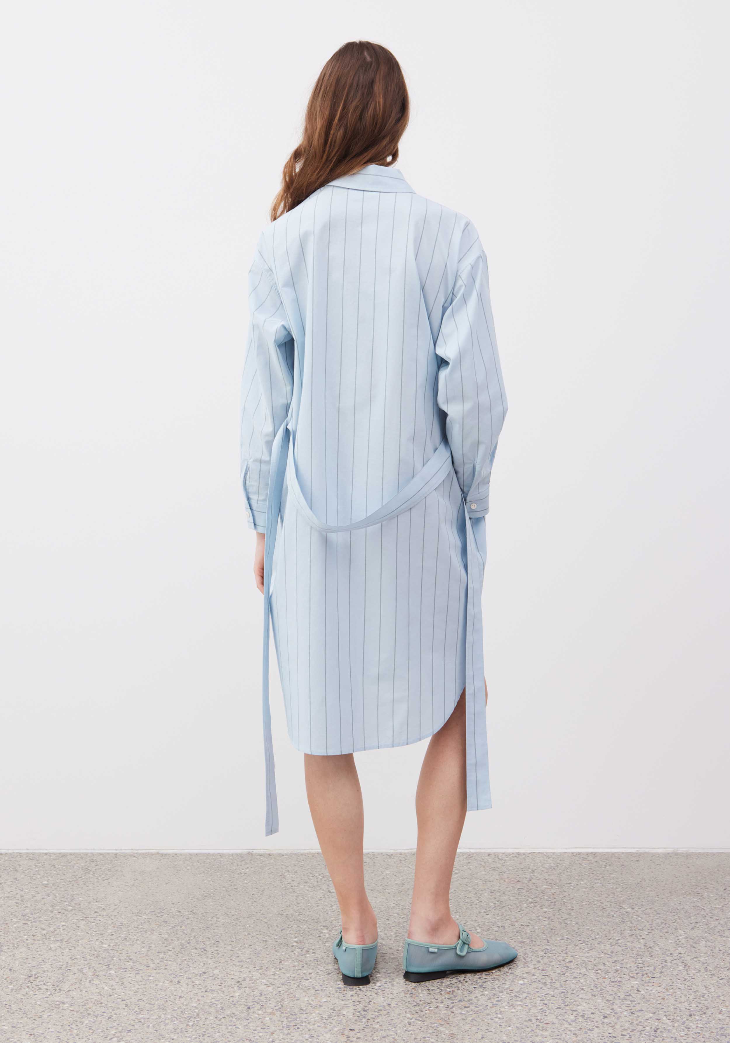 Lavie Hemdkleid Ono Striped Sky/Dunkelgrün
