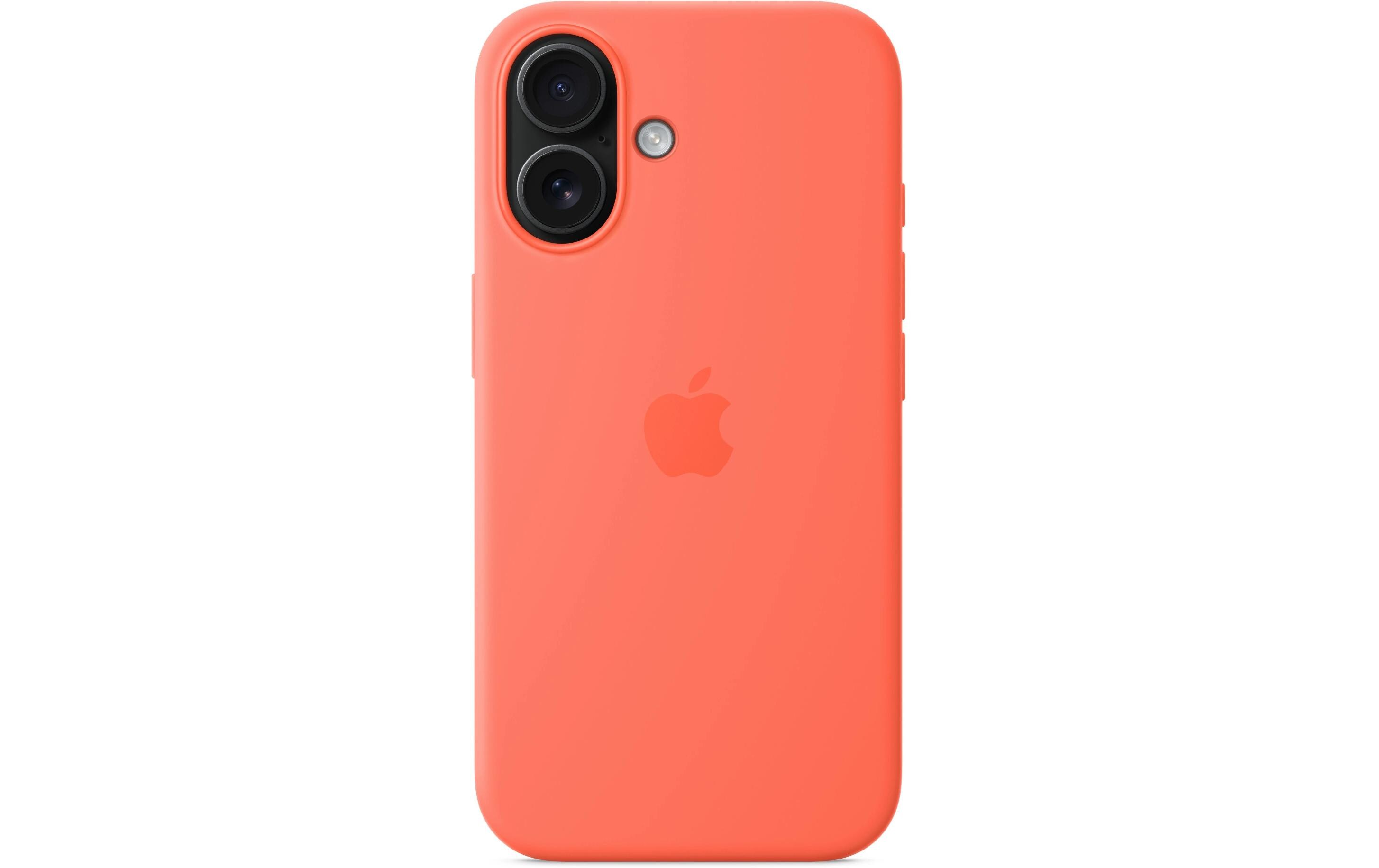 Silicone Case mit MagSafe iPhone 16 TangerineSilikon-Backcover mit «MagSafe» für das Apple iPhone 16