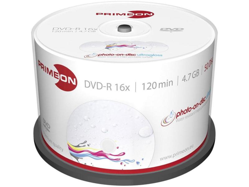 Primeon DVD-R 4.7 GB, Spindel (50 Stück) DVD-Rohlinge mit 4,7 GB