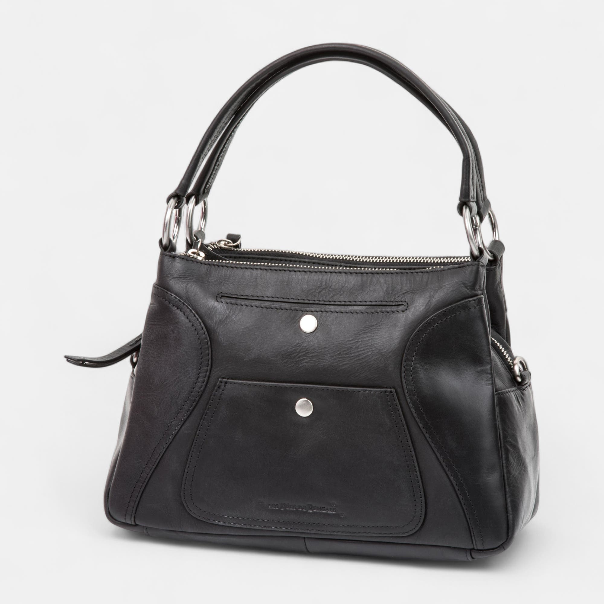 Sac à main en cuir noir