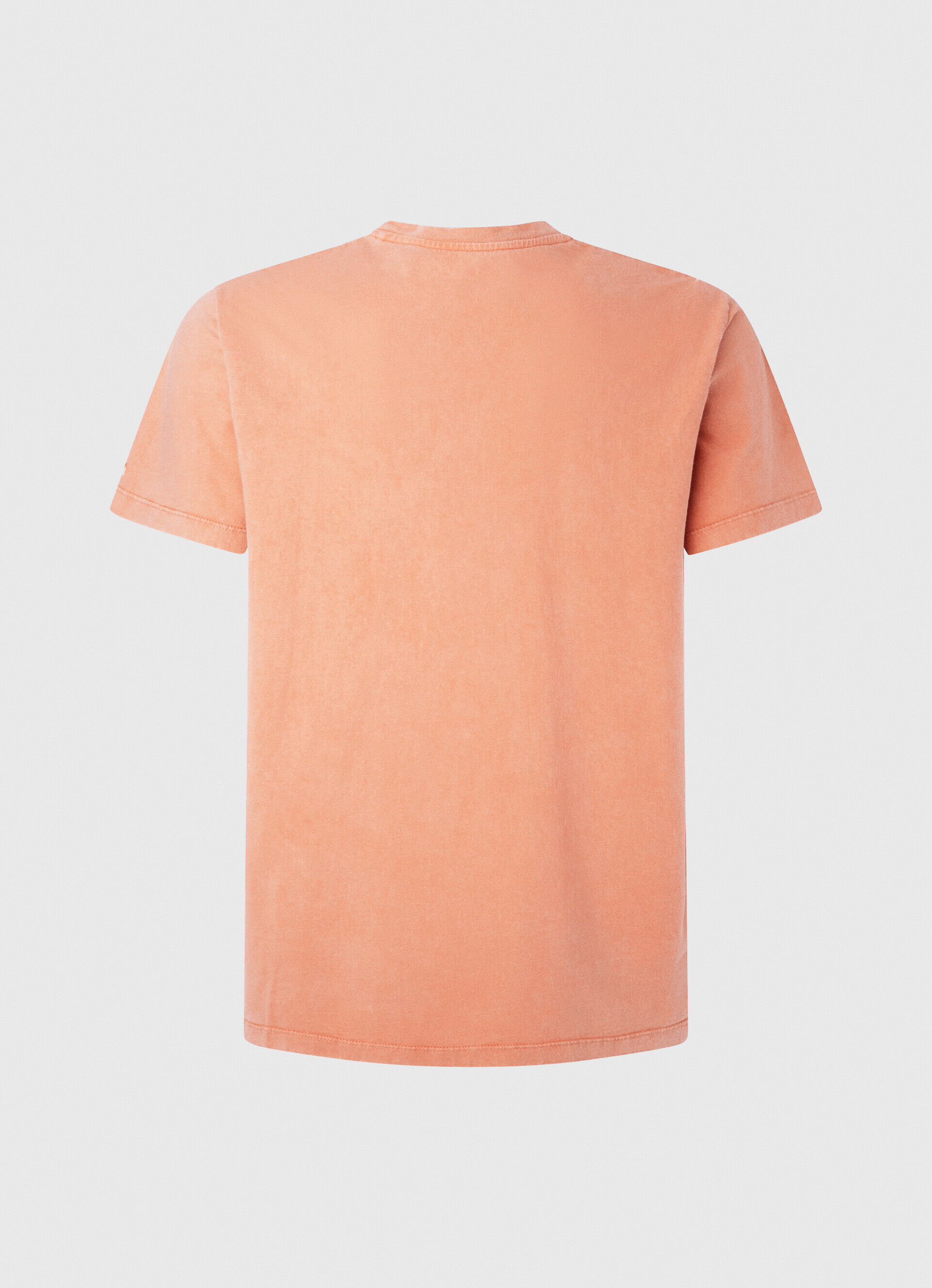 Camiseta de algodão com logo estampado - laranja abóbora