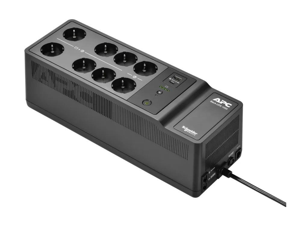 APC Back-UPS - UPS (vægmonterbar/overflademonterbar) - AC 230 V - 600 Watt - 1050 VA - output-stikforbindelser: 10