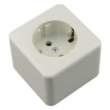 Berker Opbouw Enkel Geaard Stopcontact Wit