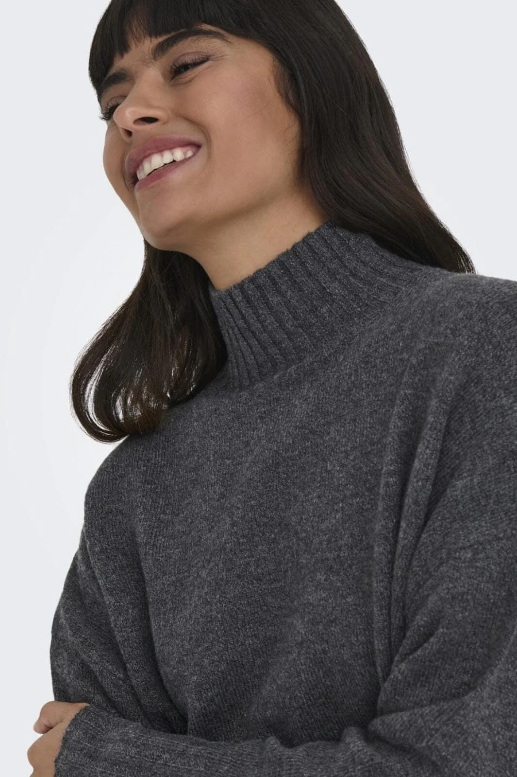 Only Onlgabriel Life L/S Highneck Nca Knt 4324055 dark grey melange