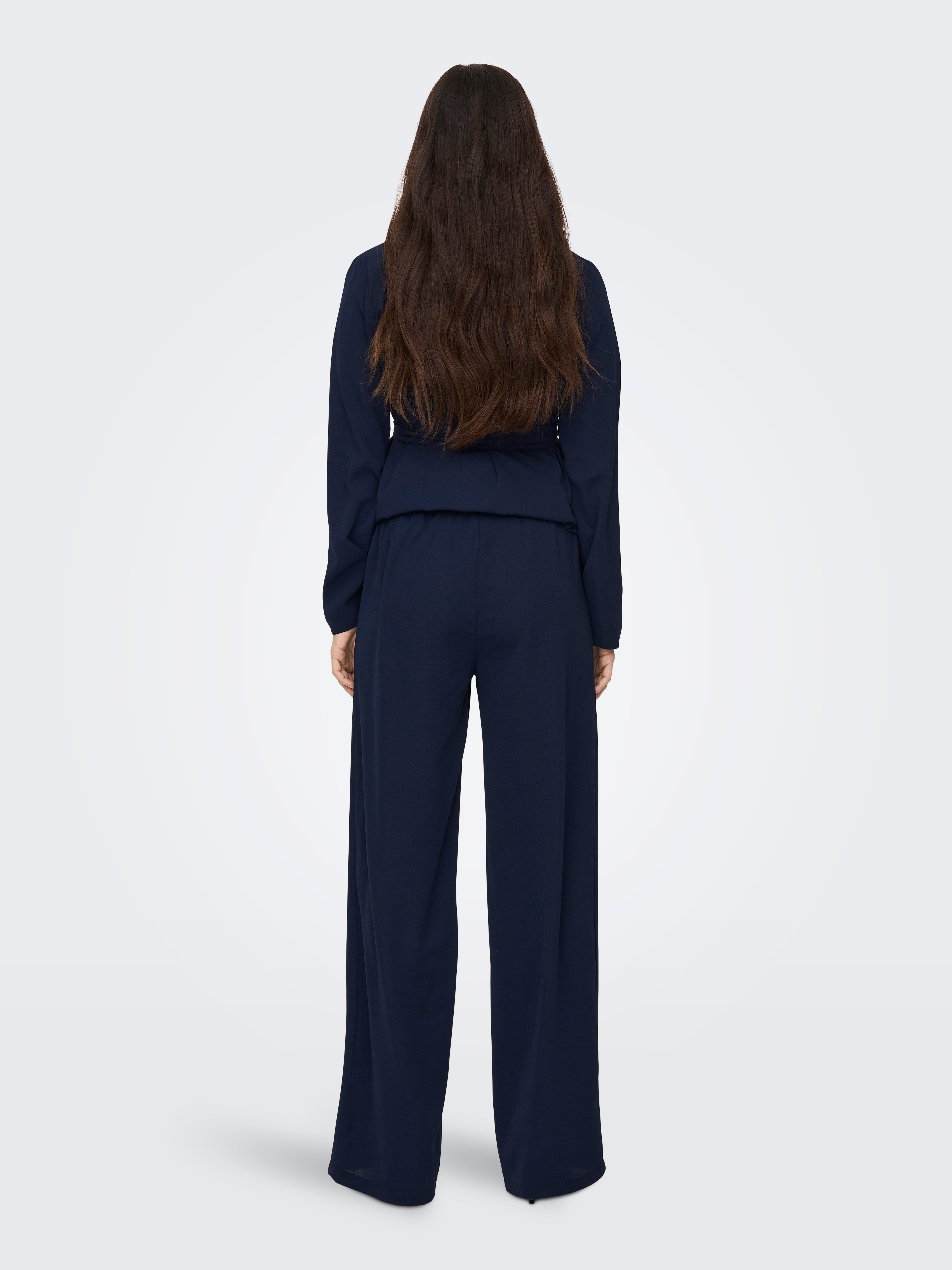 OLMMIKA Weiter Beinschnitt Palazzohose Night Sky