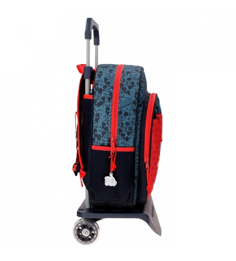 Joumma Bags Mochila Escolar Mickey Get Moving 38cm con Carro rojo, azul 30x38x12cm-