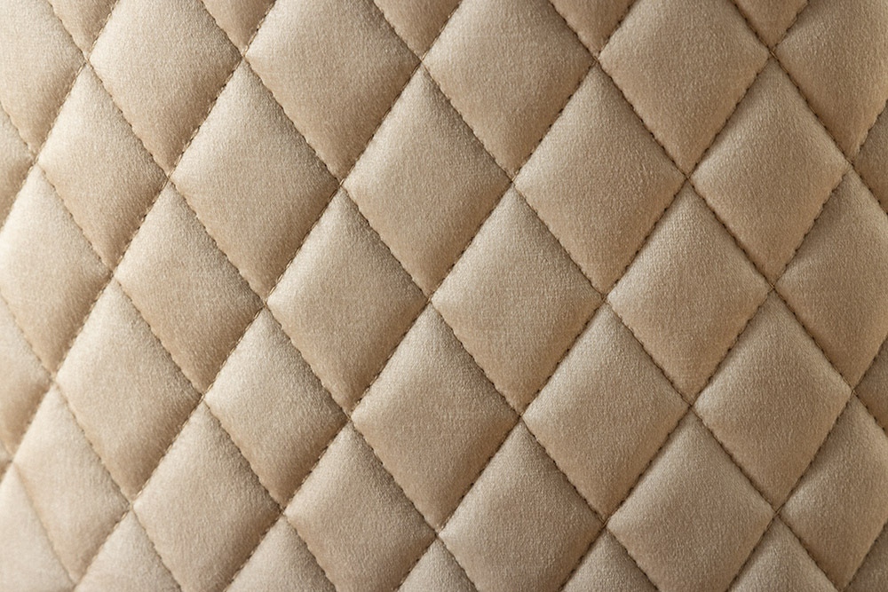Barock Stuhl CASTLE DELUXE beige Samt gold Edelstahl mit Löwenkopf Ziernieten