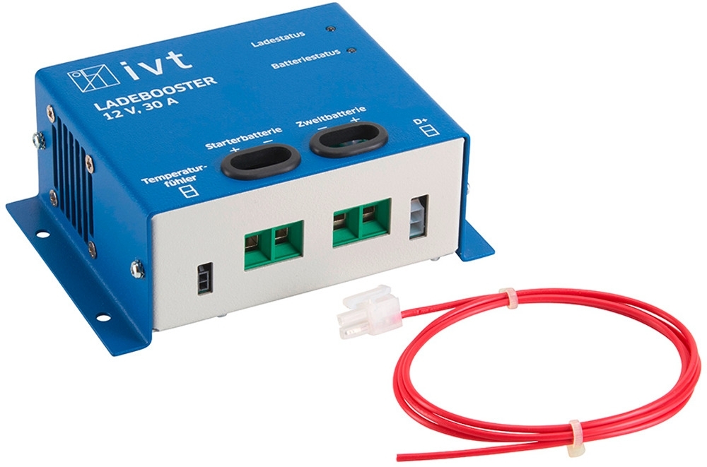 IVT Ladebooster / Ladespannungs-Booster 12 V / 30 A inklusive Kfz-Anschlussmaterial