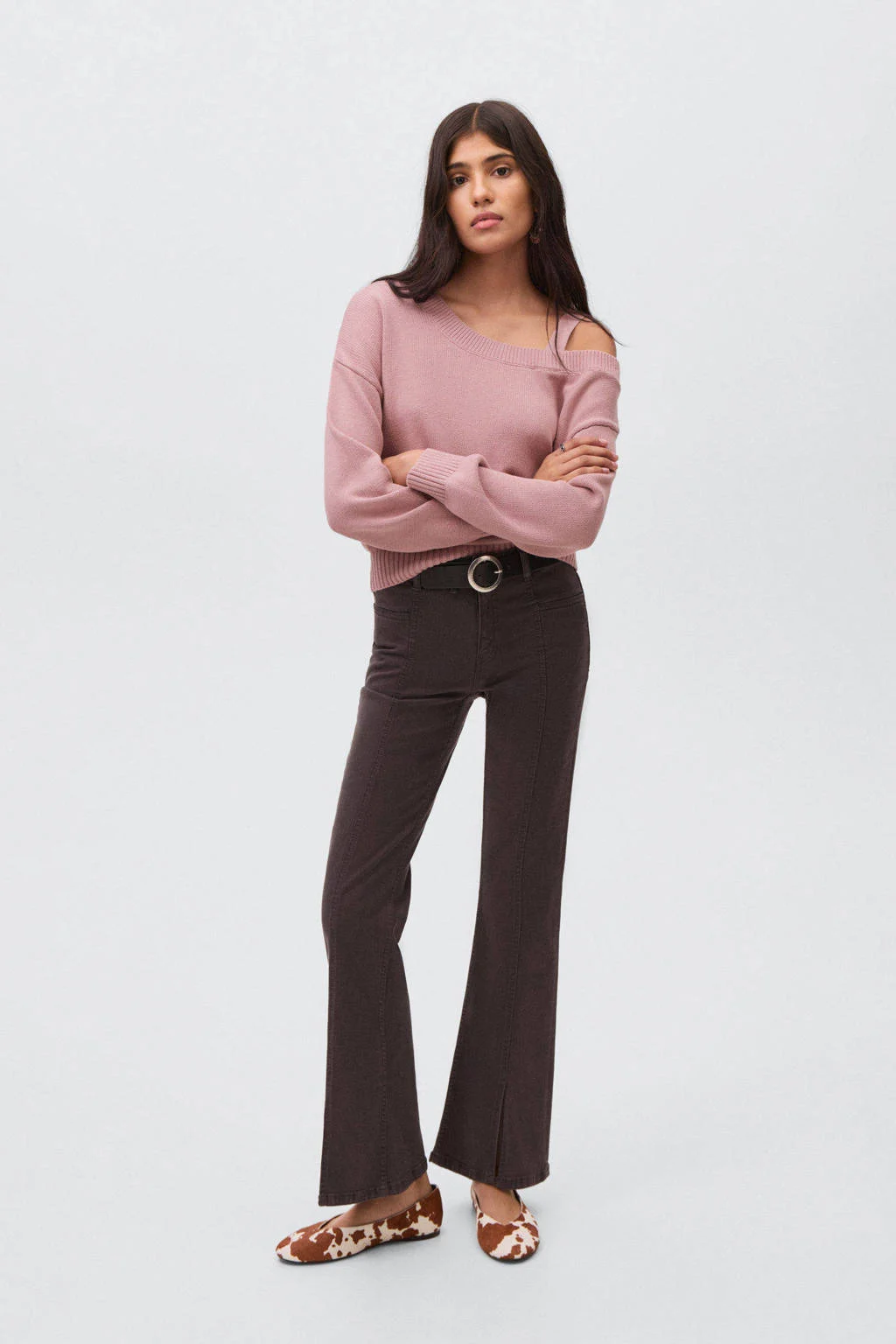 MANGO TEEN trui roze fijn gebreid