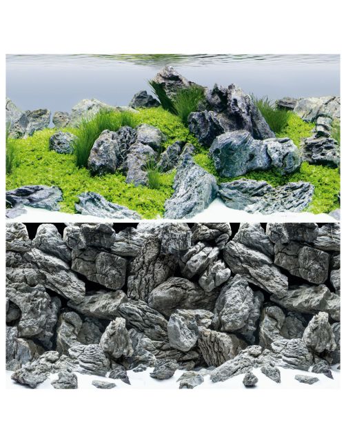 Juwel Poster 4 Xl - Aquarium - Achterwand - 150 x 60 cm Grijs Groen Xl