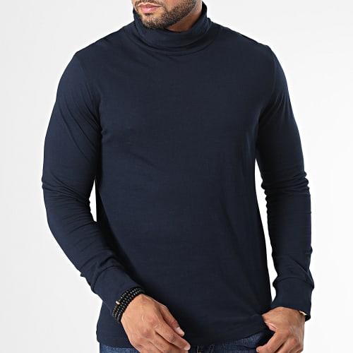 Tee Shirt Manches Longues Col Roulé 12216392 Bleu Marine