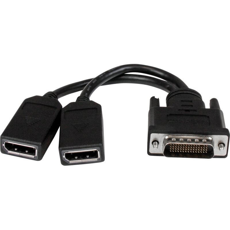 StarTech.com Câble adaptateur DMS-59 (LFH) vers 2x DisplayPort de 20cm - Câble en Y DMS 59 (M) vers double DP (F)