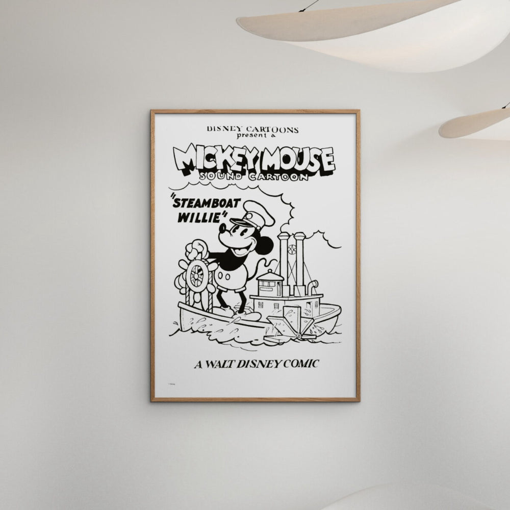 Køb Poster & Frame Disney - Steamboat Willie