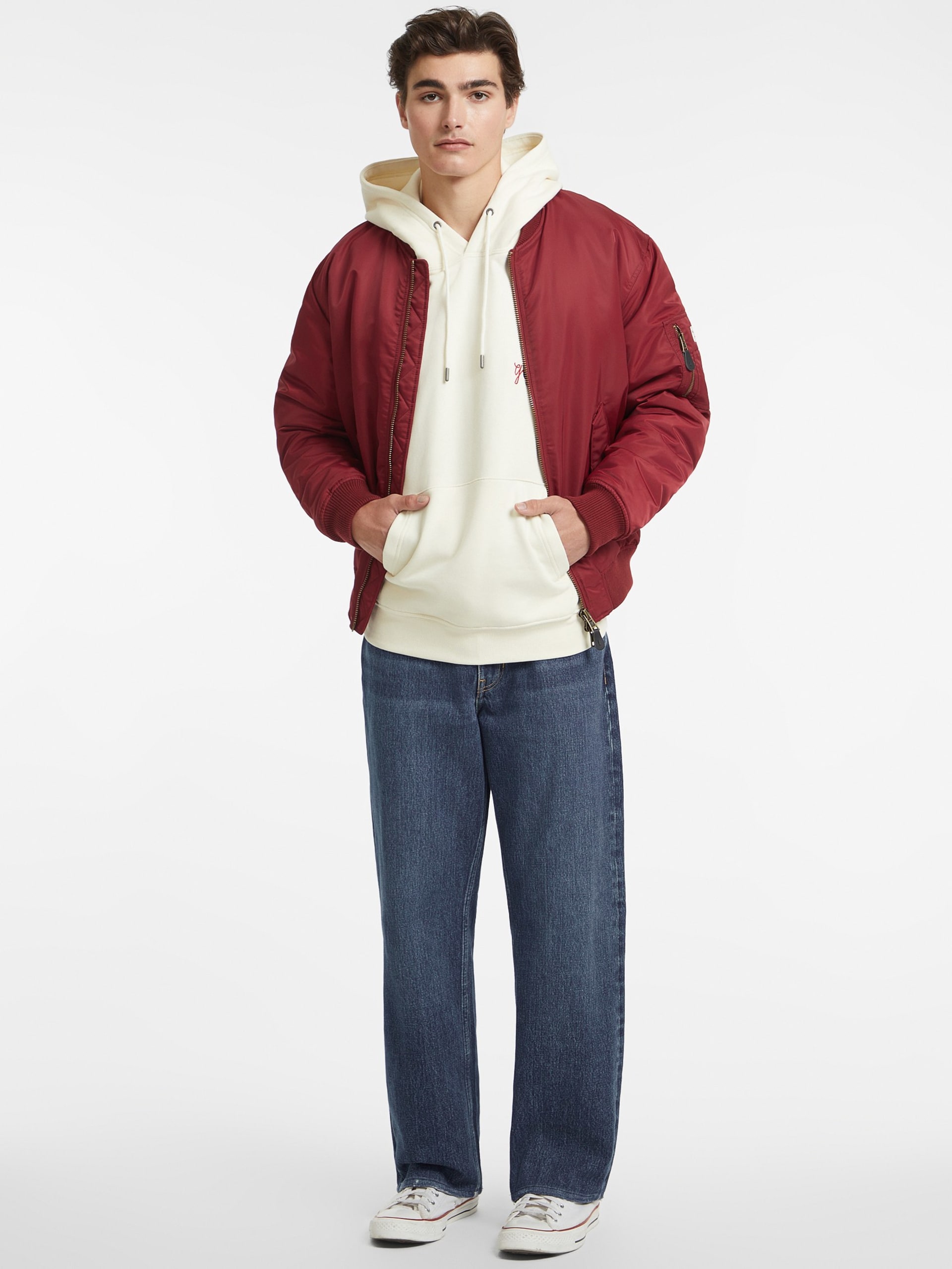 Jaqueta bomber de nylon