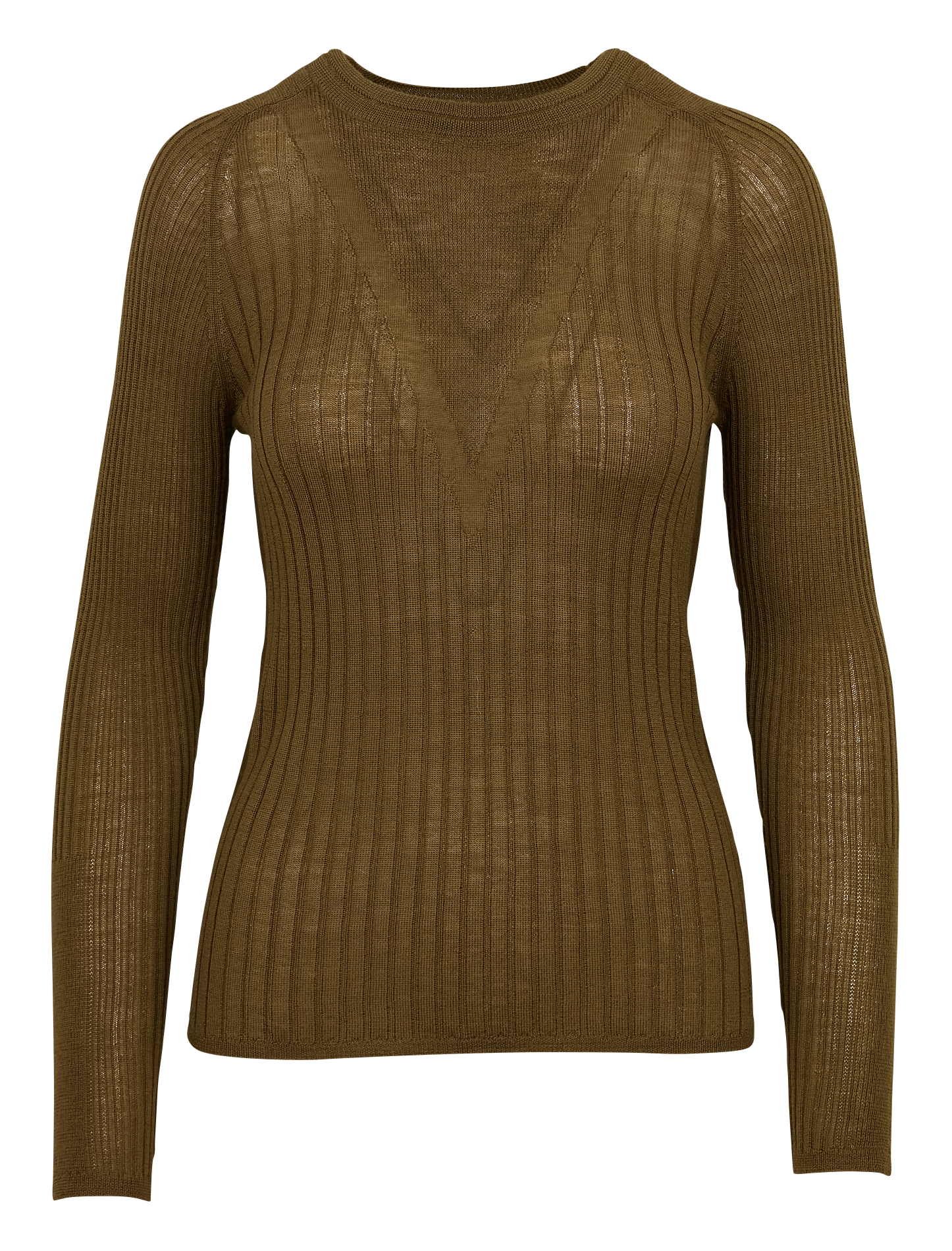 Pull maille fine en laine | Vert