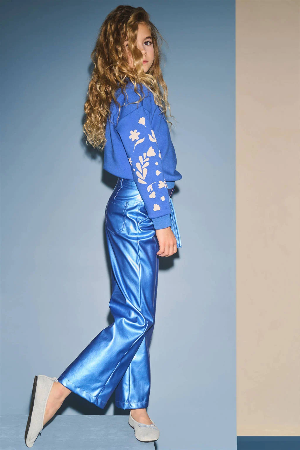 NONO regular casual broek blauw