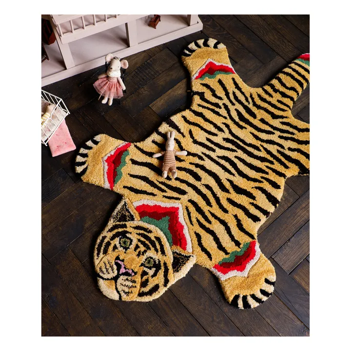Doing Goods Tapis tigre Babul Bombay en laine | Marron