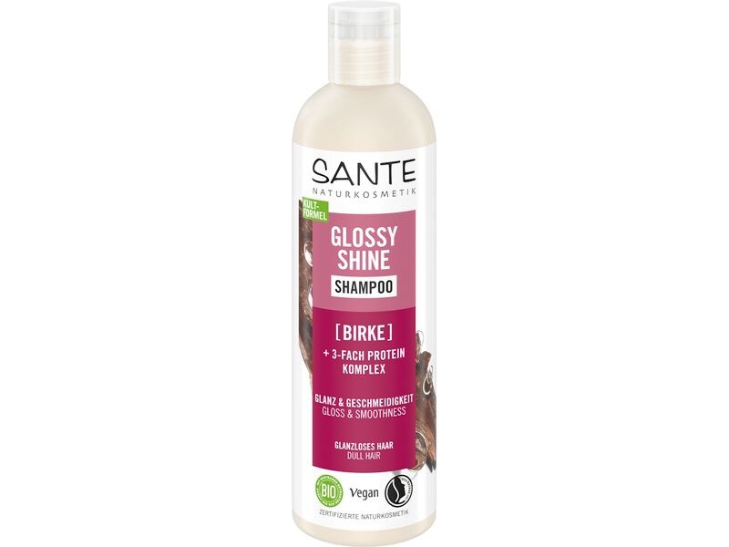 SANTE Shampoo Glossy Shine 250 ml Natürliches Haarshampoo verleiht Glanz und Geschmeidigkeit bis in die Spitzen