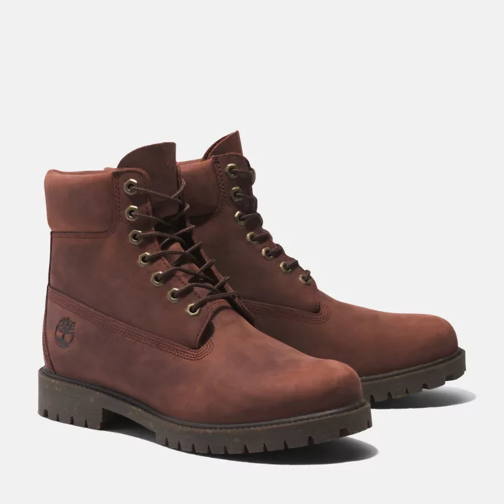 Bottine 6-Inch imperméable à lacets Timberland Heritage pour homme en marron