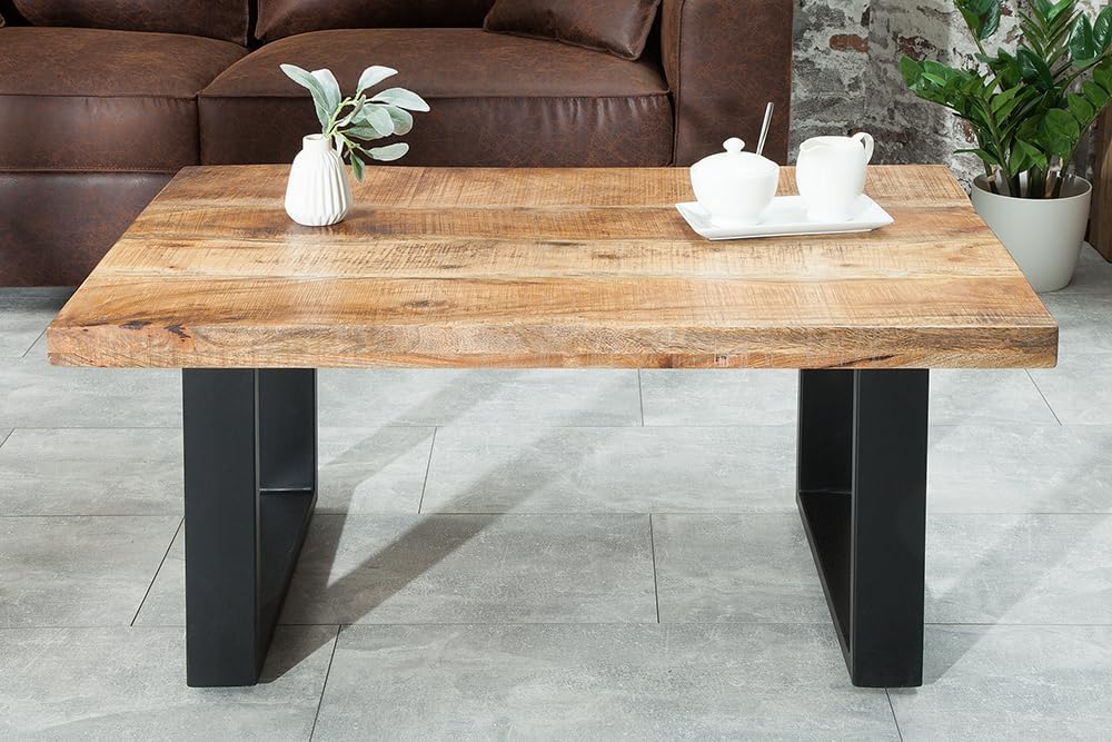 Riess Ambiente Couchtisch Iron Craft 100cm Mangoholz Eisen Industrial Design Wohnzimmertisch