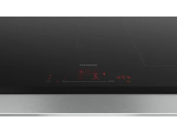 Siemens iQ500 ED851HWB1E - Induktions kogeplade - 5 plader - Niche - bredde: 75 cm - dybde: 49 cm - facet - sort