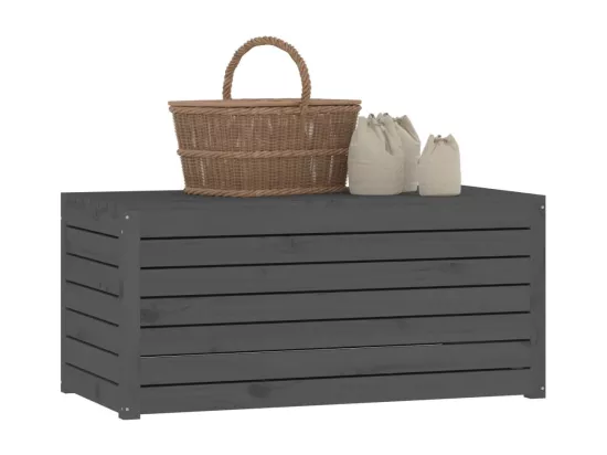Boîte de jardin gris 101x50,5x46,5 cm bois massif de pin
