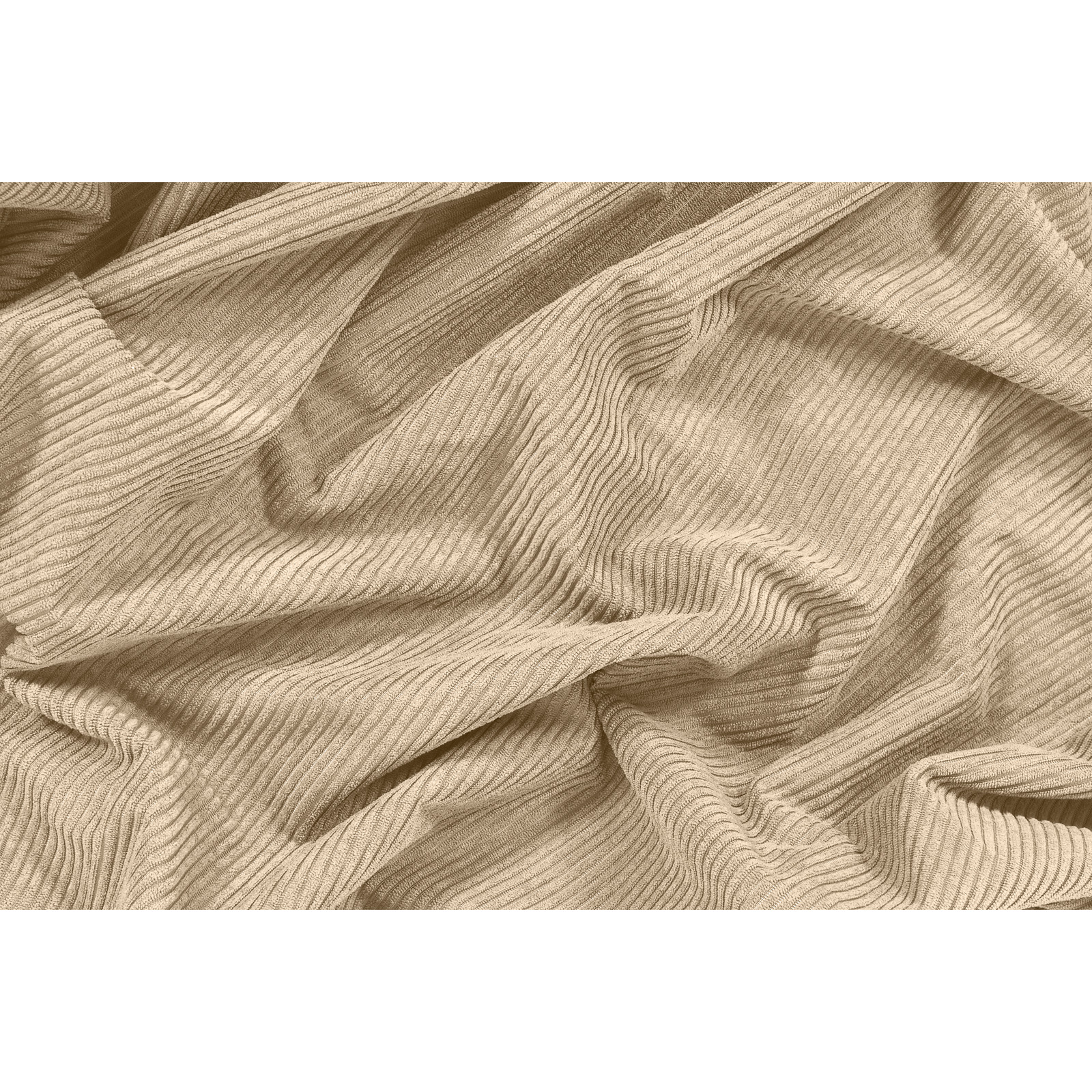Fertigvorhang Rippenoptik beige 140 x 250 cm