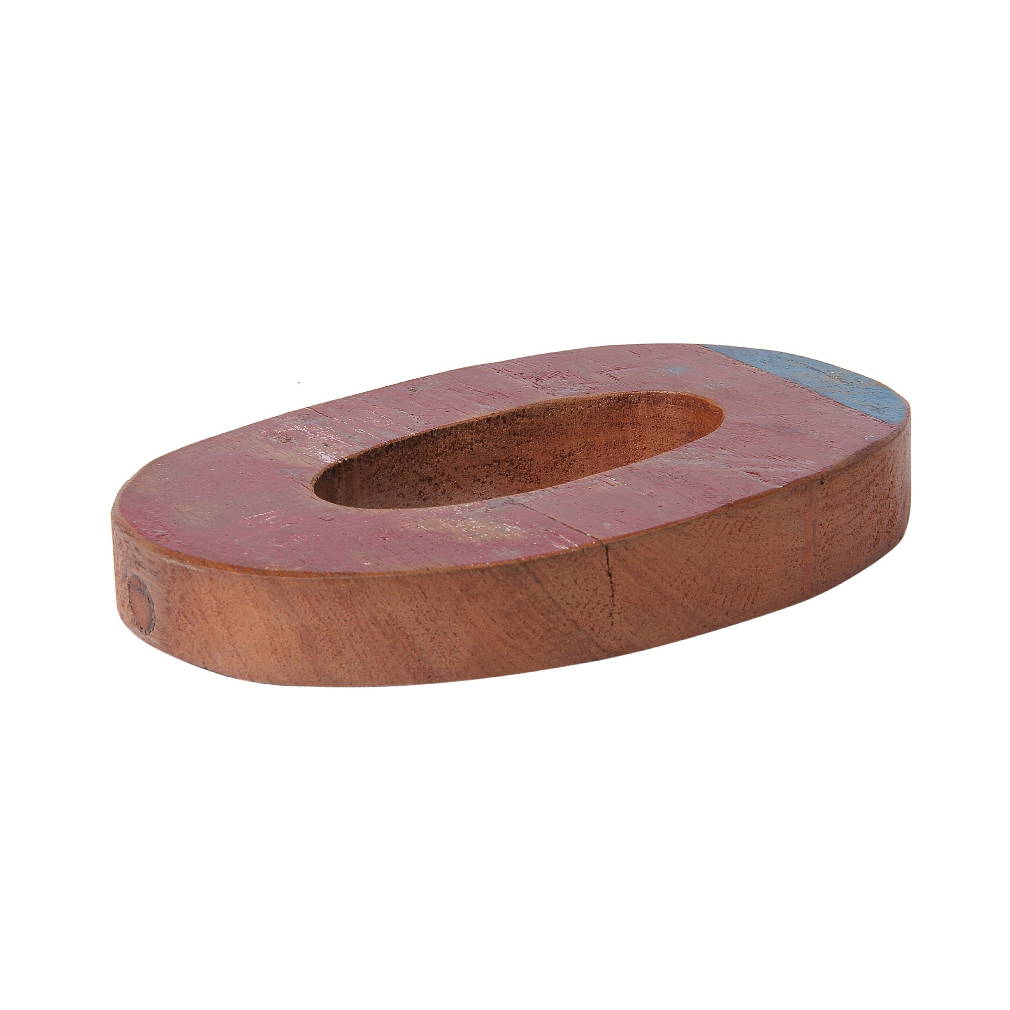 Holzziffer '0', multicolor, T 2,5 cm, B 13 cm, H 19 cm von fischer's lagerhaus