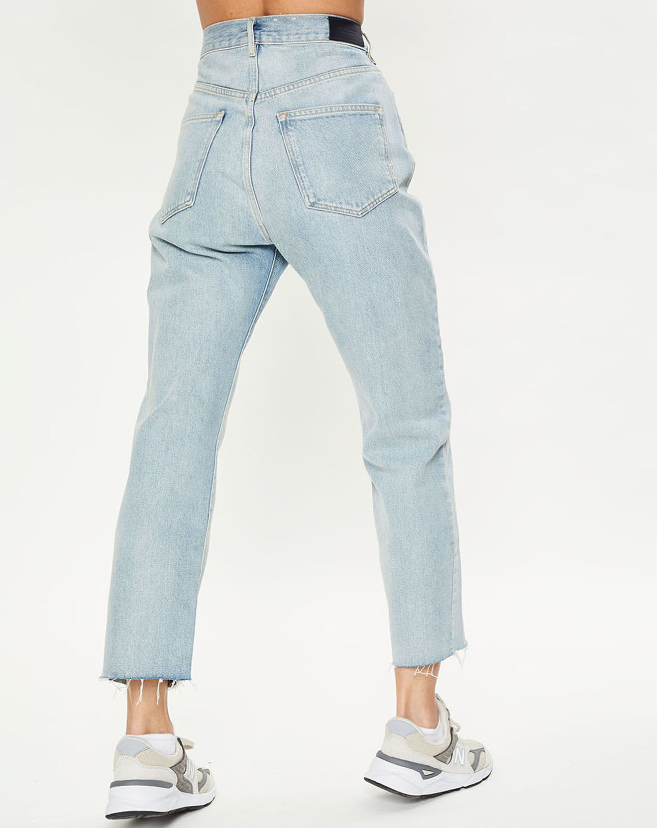 Scotch & Soda Jean boyfriend crop det couture bleu clair