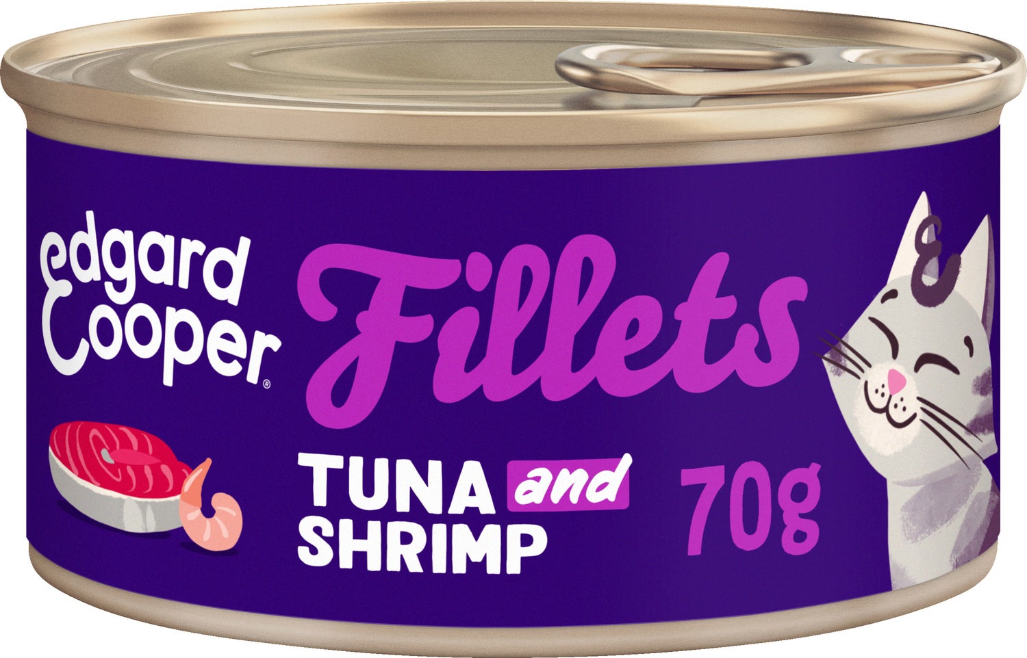 Edgard & Cooper kattenvoer fillets tonijn/garnaal 70 g