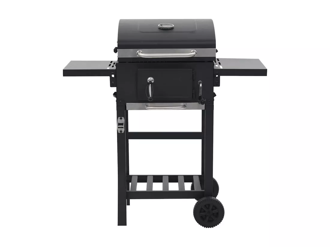 Gril de barbecue au charbon de bois et étagère inférieure Noir