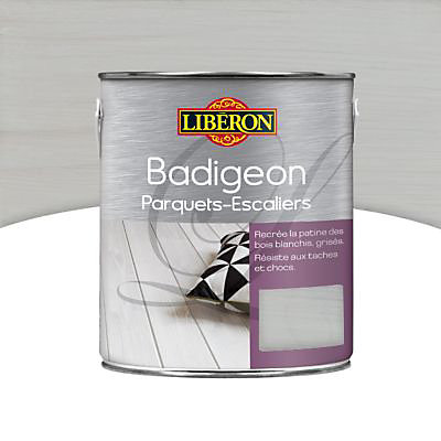 Badigeon parquet et escalier Libéron blanc Nord satin 2L