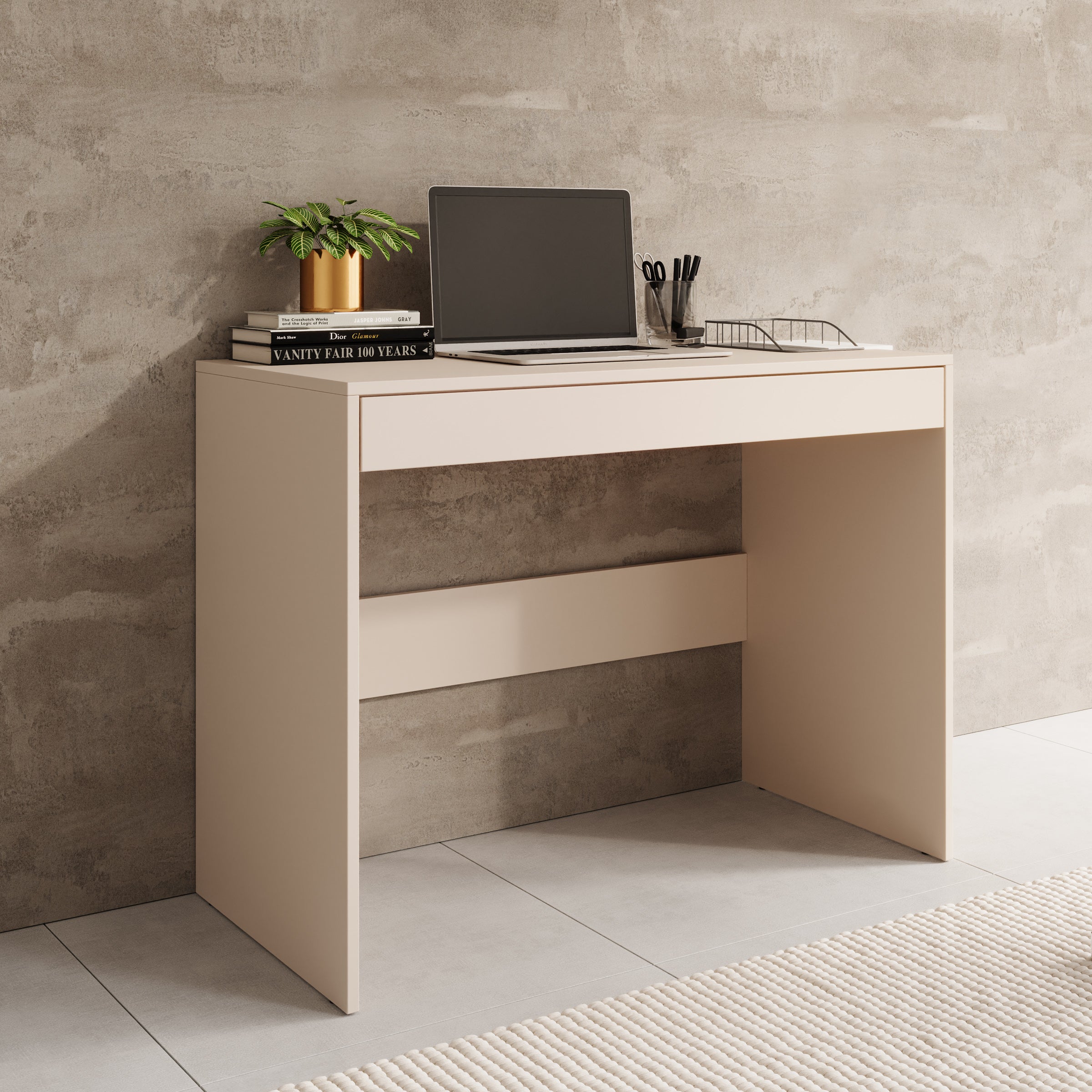 Lombok - Bureau - Beige - 100x50x76 cm