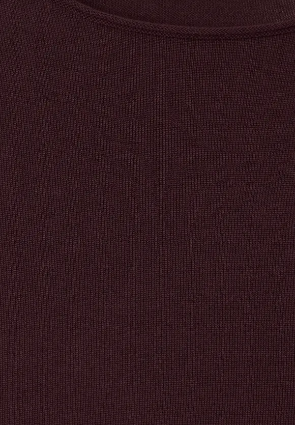 Basic Feinstrickpullover - plummy wine