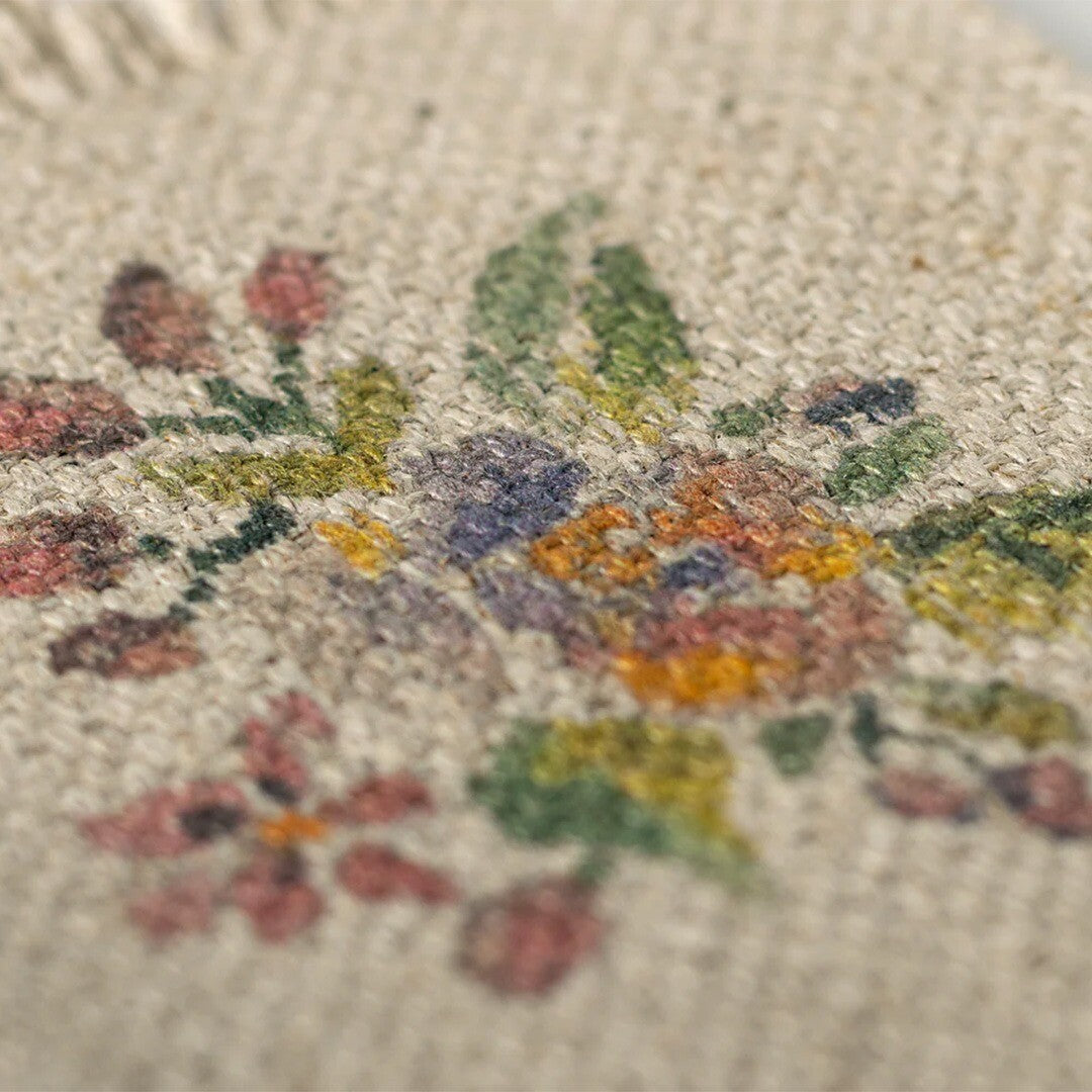 Maileg poppenhuis vloerkleed flowers - 9 cm