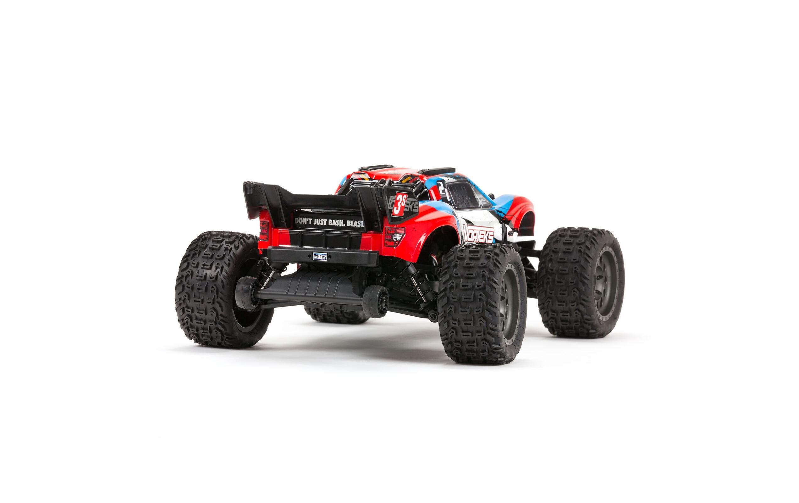 Stadium Truck Vorteks BLX3S 4x4 Rot ARTR, 1:10<br>Brushless Stadium Truck für Highspeed Bashing, ausgerüstet mit bewährter Spektrum Technik