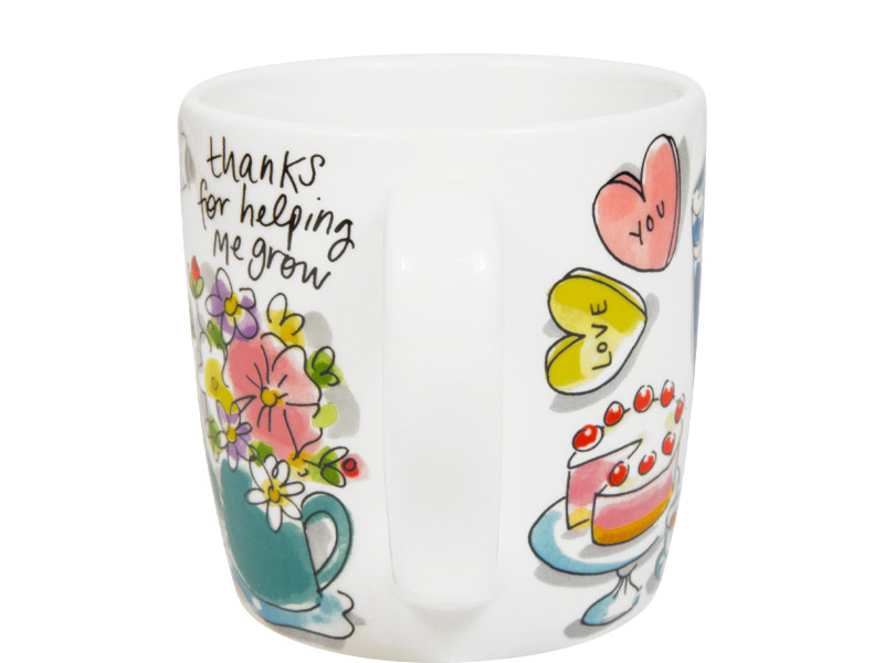 Cappuccinobeker 0,5l Moederdag met strik