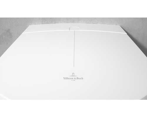 Villeroy & Boch ViClean-I 100 douchetoiletset, diepe spoeling, open rand, glanzend wit met coating, met toiletzitting V0E100R1