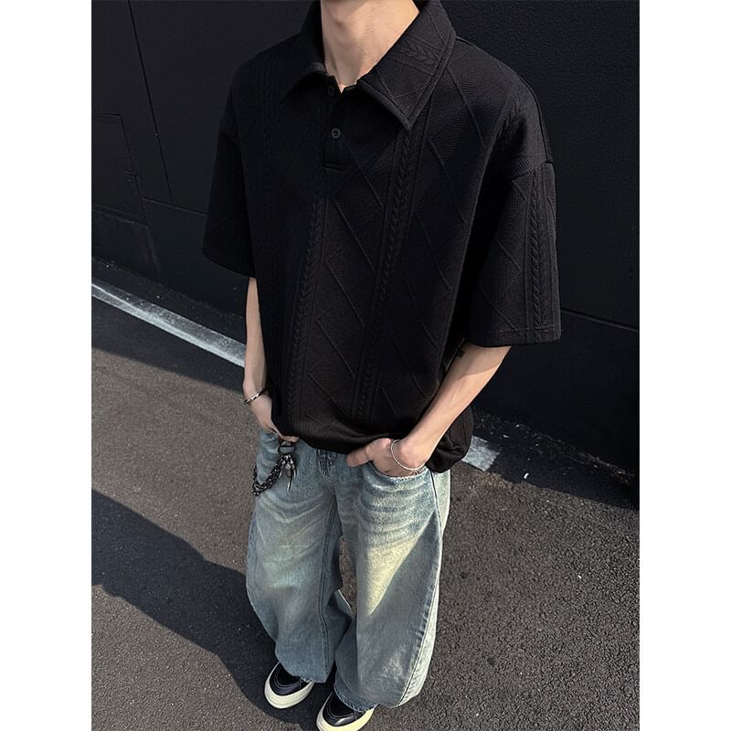 Obikan - Poloshirt met korte mouwen en effen textuur